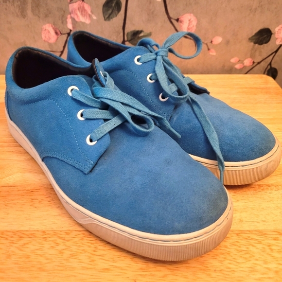 Men's Size 9 Bugatchi Blue Suede‎ Shoes - Picture 1 of 7
